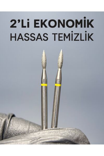 RULIA 2li Elmas Freze Ucu Hassas Temizlik için Ekonomik Set