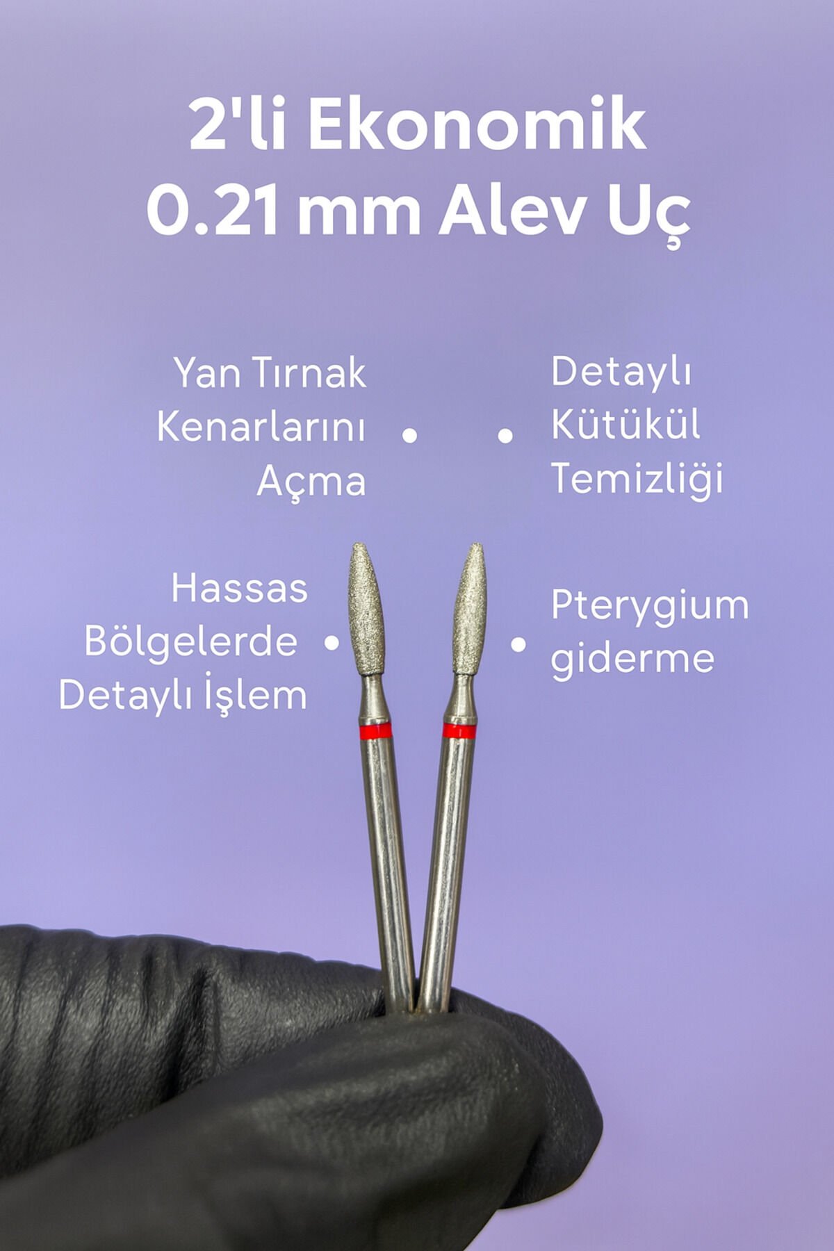 Rulia 2li Ekonomik 0.21 mm Alev Uç Profesyonel Hassas Kütikül Temizliği ve Dayanıklı Kullanım