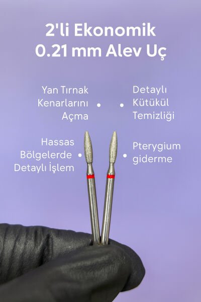 Rulia 2li Ekonomik 0.21 mm Alev Uç Profesyonel Hassas Kütikül Temizliği ve Dayanıklı Kullanım