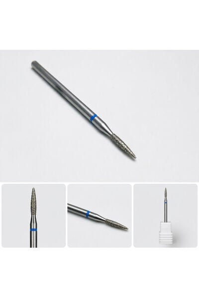 0.18 mm Mavi Alev Elmas Freze Ucu 5li Set Süper Ekonomik Profesyonel Kütikül Temizleme & Manikür Pedikür Ucu (Orta Sertlik)