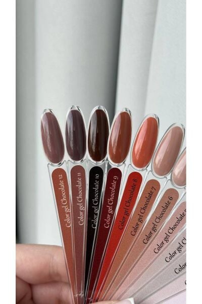 Chocolate Color Gel No:10 Kalıcı Oje 8 ml Ultra Yoğun Pigment Profesyonel Seri